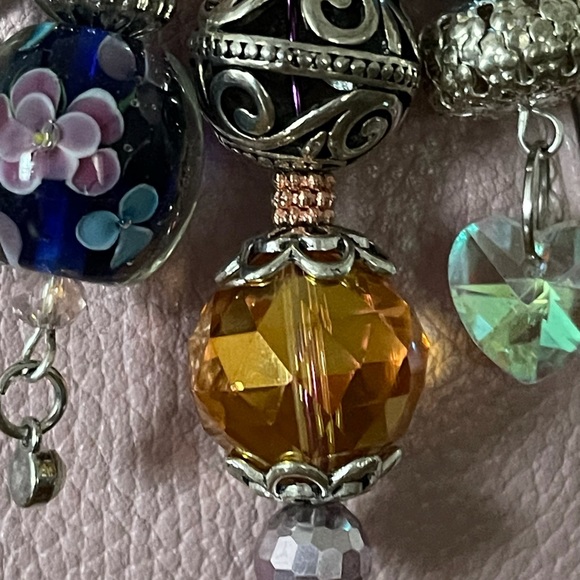 EXAMPLE Large HANDBAG CHARM Bag Jewelry Glass Sparkly Keychain Designer Bling - Picture 3 of 13